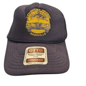 Country Music Hall Of Fame Nashville black Trucker Hat With Mesh Back By Otto